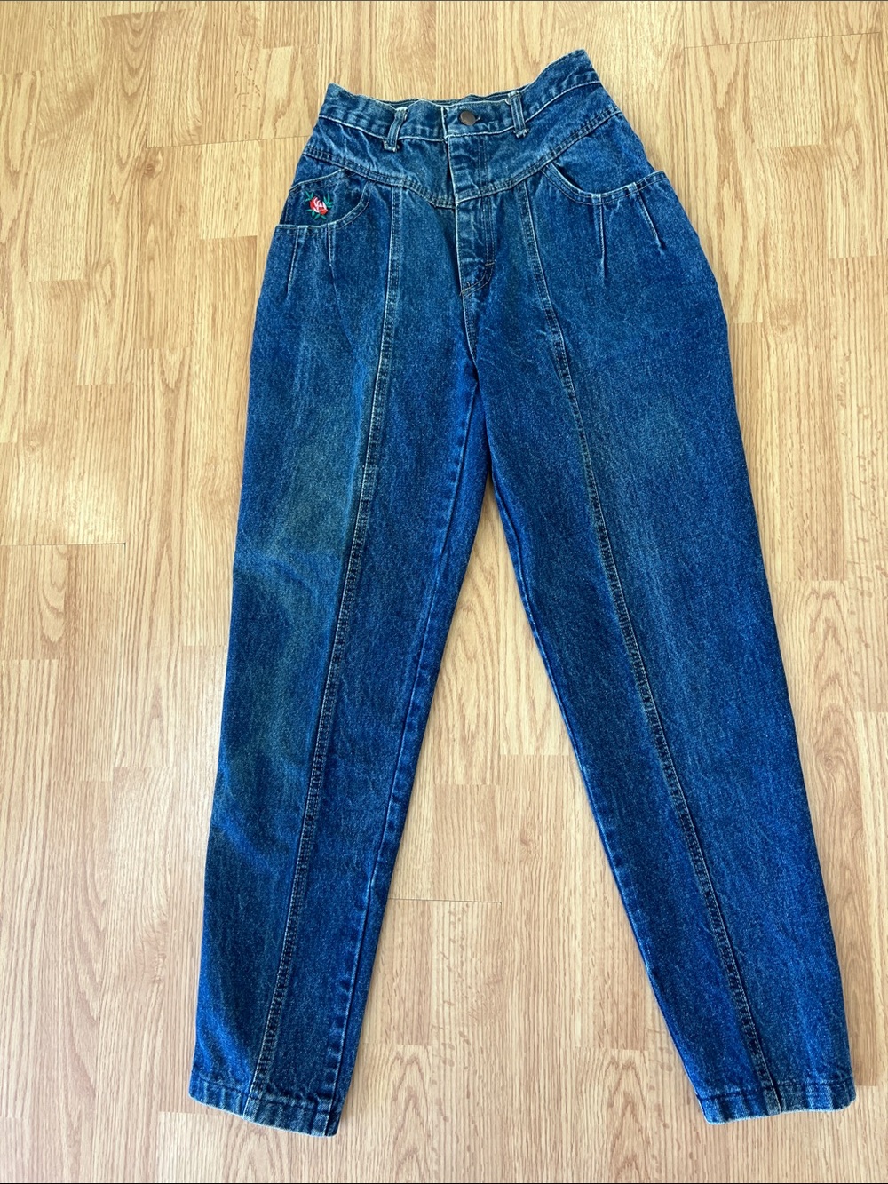 High-Waist Dark Blue Women's Jeans